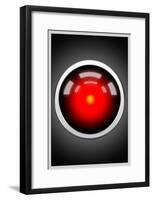 Hal 9000 Camera Eye Screen Movie Poster-null-Framed Poster