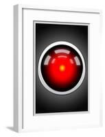 Hal 9000 Camera Eye Screen Movie Poster-null-Framed Poster