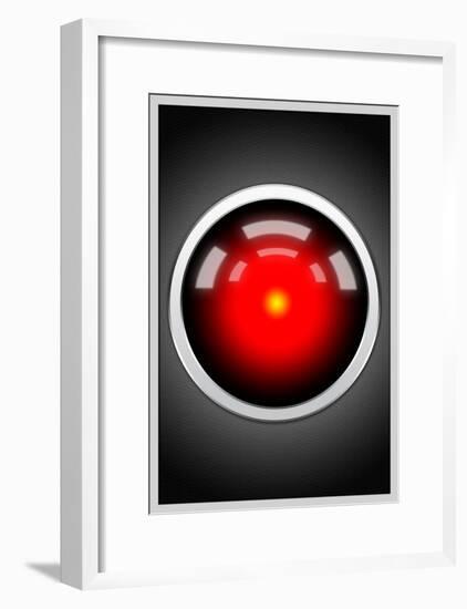 Hal 9000 Camera Eye Screen Movie Poster-null-Framed Poster