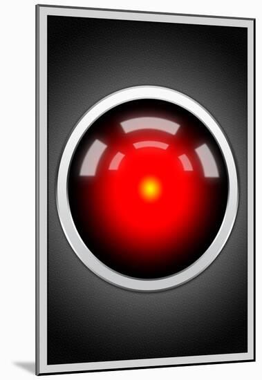Hal 9000 Camera Eye Screen Movie Poster-null-Mounted Poster