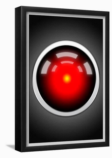 Hal 9000 Camera Eye Screen Movie Poster-null-Framed Poster