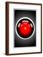 Hal 9000 Camera Eye Screen Movie Poster-null-Framed Poster