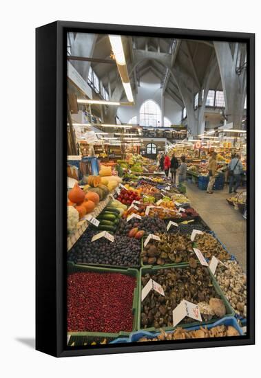 Hala Targowa Market Hall, Wroclaw, Silesia, Poland, Europe-Christian Kober-Framed Stretched Canvas