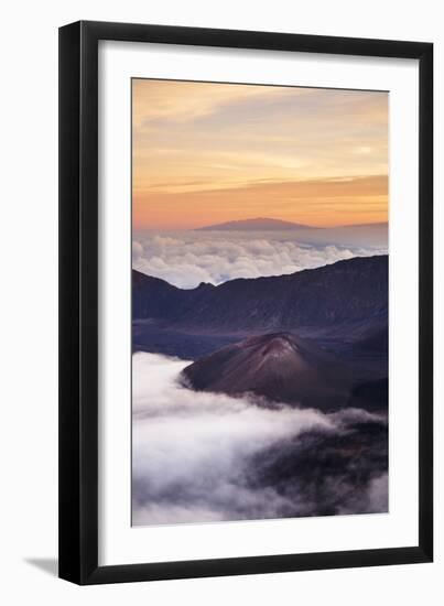 Haleakal? National Park, Maui, Hawaii, USA: View Over The Np From Kalahaku Overlook During Sunset-Axel Brunst-Framed Photographic Print