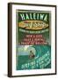 Haleiwa, Hawaii - Surf Shop Vintage Sign-Lantern Press-Framed Art Print