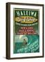 Haleiwa, Hawaii - Surf Shop Vintage Sign-Lantern Press-Framed Art Print