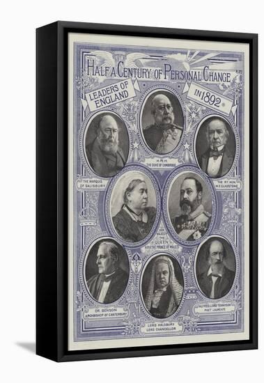 Half a Century of Personal Change, Leaders of England in 1842-null-Framed Stretched Canvas