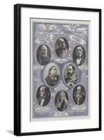 Half a Century of Personal Change, Leaders of England in 1842-null-Framed Giclee Print