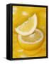 Half a Grapefruit and a Wedge of Grapefruit-Michael Meisen-Framed Stretched Canvas