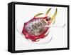 Half a Pitahaya in Glass Bowl with Teaspoon-Dieter Heinemann-Framed Stretched Canvas