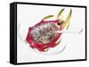 Half a Pitahaya in Glass Bowl with Teaspoon-Dieter Heinemann-Framed Stretched Canvas