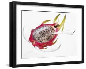 Half a Pitahaya in Glass Bowl with Teaspoon-Dieter Heinemann-Framed Photographic Print