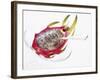 Half a Pitahaya in Glass Bowl with Teaspoon-Dieter Heinemann-Framed Photographic Print