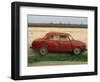 Half a Skoda on a Wall in a Car Salesyard Near Piestany, Slovakia, Europe-Strachan James-Framed Photographic Print