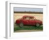 Half a Skoda on a Wall in a Car Salesyard Near Piestany, Slovakia, Europe-Strachan James-Framed Photographic Print