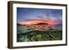 Half above and half below view of the Komodo Diving Resort at sunset, Sebayur Island, Indonesia-Michael Nolan-Framed Photographic Print