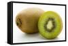 Half and Whole Kiwi Fruit-Greg Elms-Framed Stretched Canvas