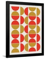 Half Circle Pattern-null-Framed Poster