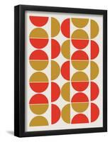 Half Circle Pattern-null-Framed Poster