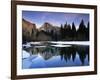 Half Dome Above River and Winter Snow, Yosemite National Park, California, USA-David Welling-Framed Photographic Print