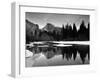 Half Dome Above River and Winter Snow, Yosemite National Park, California, USA-David Welling-Framed Photographic Print