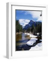 Half Dome and the Merced River in Winter-Gerald French-Framed Photographic Print