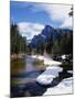 Half Dome and the Merced River in Winter-Gerald French-Mounted Photographic Print