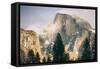 Half Dome and Wispy Clouds in Late Afternoon, Yosemite Valley-Vincent James-Framed Stretched Canvas