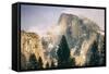 Half Dome and Wispy Clouds in Late Afternoon, Yosemite Valley-Vincent James-Framed Stretched Canvas