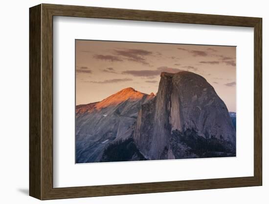 Half Dome at Sunset in Yosemite National Park in California's Sierra Nevada Mountain Range-Sergio Ballivian-Framed Photographic Print