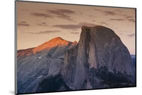 Half Dome at Sunset in Yosemite National Park in California's Sierra Nevada Mountain Range-Sergio Ballivian-Mounted Photographic Print