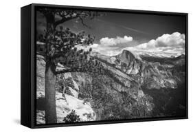 Half Dome from Yosemite Point, Yosemite National Park, California, USA-Russ Bishop-Framed Stretched Canvas