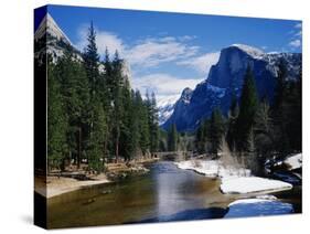 Half Dome in Yosemite National Park during Winter-Gerald French-Stretched Canvas