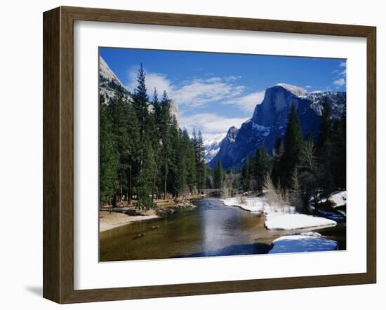 Half Dome in Yosemite National Park during Winter-Gerald French-Framed Photographic Print