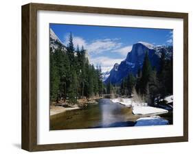 Half Dome in Yosemite National Park during Winter-Gerald French-Framed Photographic Print