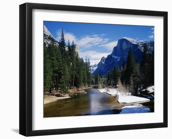 Half Dome in Yosemite National Park during Winter-Gerald French-Framed Photographic Print