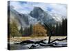 Half Dome is Seen with a Fresh Dusting of Snow in Yosemite National Park, California-null-Stretched Canvas