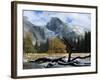 Half Dome is Seen with a Fresh Dusting of Snow in Yosemite National Park, California-null-Framed Photographic Print