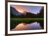 Half Dome Morning Light Beam and Reflection, Cooks Meadow, Yosemite Valley-Vincent James-Framed Photographic Print