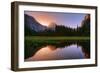 Half Dome Morning Light Beam and Reflection, Cooks Meadow, Yosemite Valley-Vincent James-Framed Photographic Print