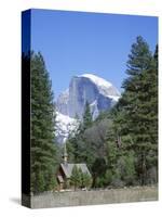 Half Dome Mountain Peak and Chapel, Unesco World Heritage Site, California-Roy Rainford-Stretched Canvas