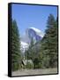 Half Dome Mountain Peak and Chapel, Unesco World Heritage Site, California-Roy Rainford-Framed Stretched Canvas
