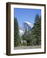 Half Dome Mountain Peak and Chapel, Unesco World Heritage Site, California-Roy Rainford-Framed Photographic Print