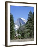 Half Dome Mountain Peak and Chapel, Unesco World Heritage Site, California-Roy Rainford-Framed Photographic Print