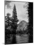 Half Dome Over Merced River-null-Mounted Photographic Print