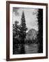 Half Dome Over Merced River-null-Framed Photographic Print