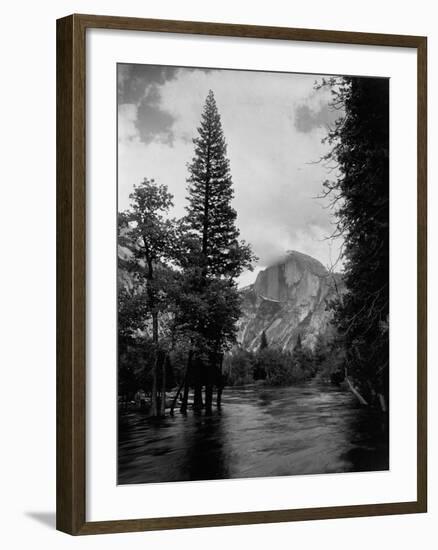Half Dome Over Merced River-null-Framed Photographic Print