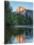 Half Dome Reflected in Merced River, Yosemite Valley, Yosemite National Park, California, USA-null-Stretched Canvas