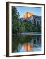 Half Dome Reflected in Merced River, Yosemite Valley, Yosemite National Park, California, USA-null-Framed Premium Photographic Print