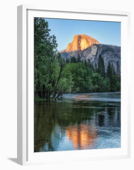 Half Dome Reflected in Merced River, Yosemite Valley, Yosemite National Park, California, USA-null-Framed Premium Photographic Print